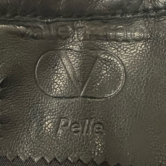 Vintage 90s Valentino Leather and Velvet Pencil Skirt - Picture 8 of 8